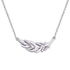 Sterling Silver Leaf Pendant, Shine Bright with Zirconia Stone, Pendant with Chain, Jewelry Gift, Perfect Gift for Her