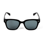 HD UV Protection Sunglasses - Square Black Frame with Light Black Lens, High Contrast Enhancement, Stylish, Unisex, Ideal for Day Use, Driving, and Outdoor Activities