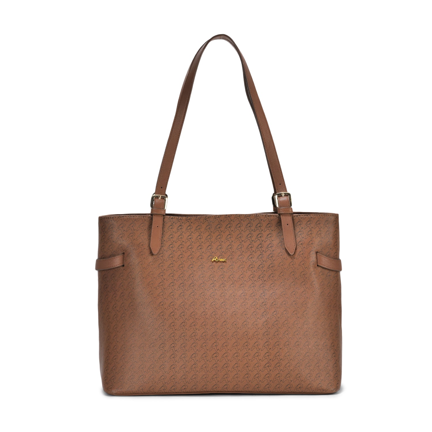 Signature Grain Leather Tode, Premium Brown Leather, Spacious and Stylish, Perfect for Everyday Use and Travel (Brown)