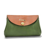 Petite Grain Leather Wallet, Elegant Green Leather, Compact and Stylish, Perfect for Daily Use (Green)