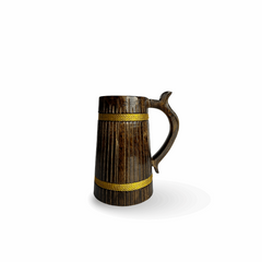 Wooden Beer Mug with Barrel-Shaped Design & Ergonomic Handle | Handcrafted Eco-Friendly Mug for Craft Beers & Gifting - 500ml