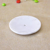 White Round  Marble Soap Dish - Elegant Anti-Skid Bathroom Accessory, Smooth, Durable, Soap Storage (12.7x12.7 cm)