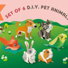 DIY Mini Pet Animals Paper Craft Kits, Fun Craft Kit, Ideal for Kids' DÃ©cor, Creative DIY Project (Set of 6)