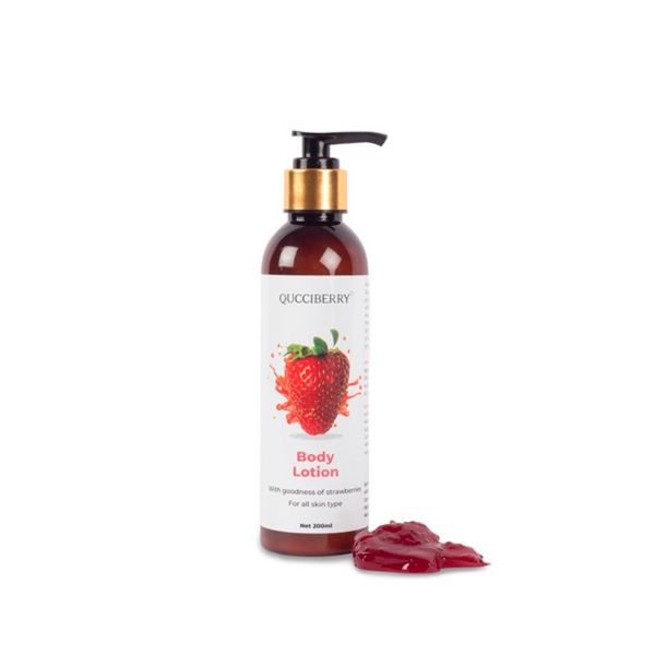 Strawberry Body Lotion, 200 ML – Hydrating, Nourishing, and Moisturizing for Soft, Smooth, and Healthy Skin, Suitable for All Skin Types, Daily Use, Unisex, Perfect for Year-Round Care