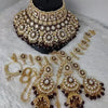 Opulent Kundan Bridal Jewelry Set, Pearl Embellishments, Traditional Indian Wedding Jewelry, Bridal Jewelry (Set of 2)