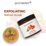 Qucciberry Coffee Scrub – Exfoliates Dead Skin, Restores Natural Glow, Prevents Cellulitis, Nourishes Skin, Made with Walnut Extract & Coffee Beans