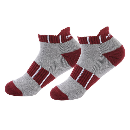 Ankle Cushioned Sports Unisex  Socks, Premium Cotton Blend, Comfortable, Versatile Design, Ideal for Gym & Sports Wear (Red/Grey)