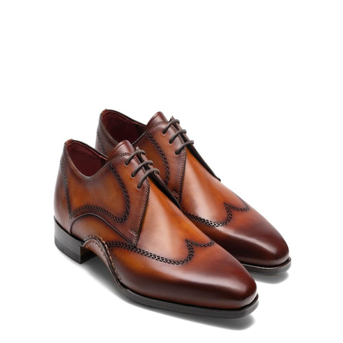 Men Grant Cuero Shoes, Goodyear Welted, Lightweight Design, Premium Leather, Hand-Finished Burnish, Cushioned Footbed