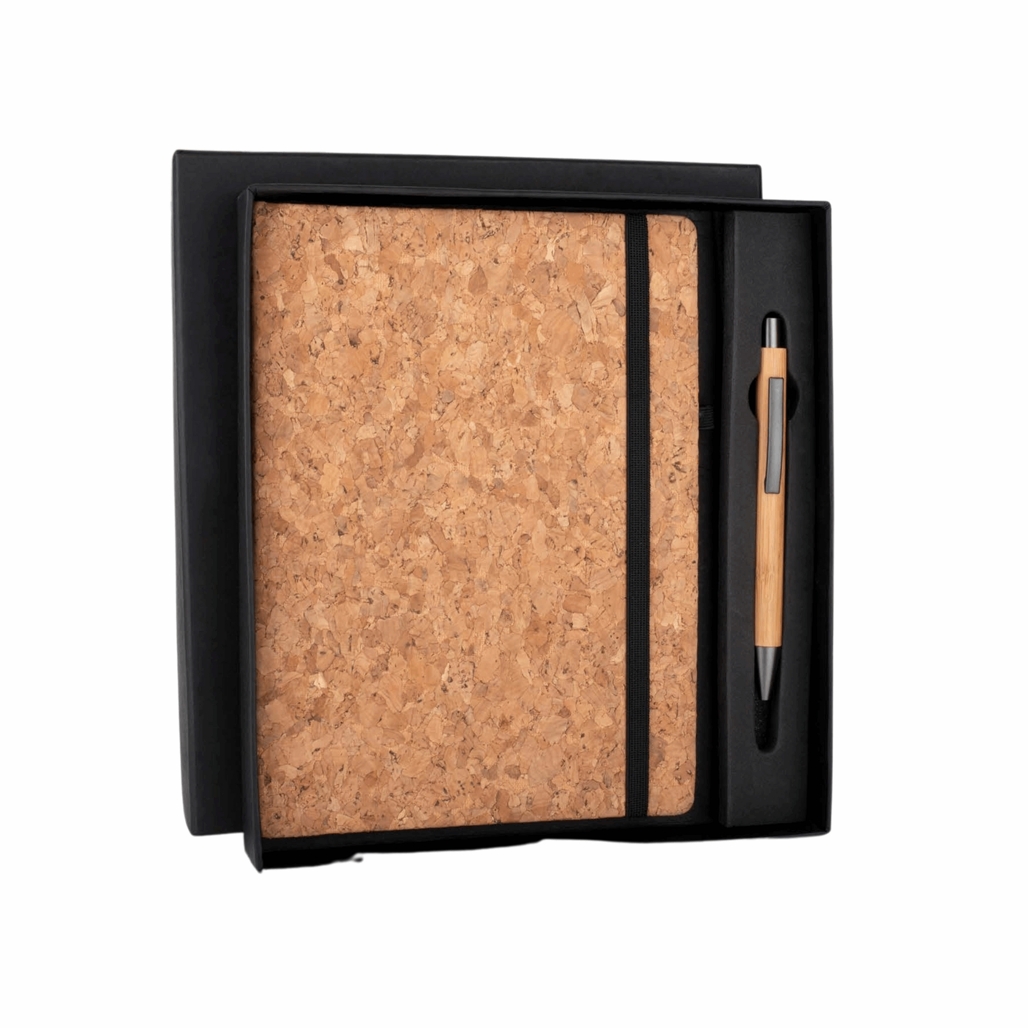 Accord Journal Notebook with Pen for Corporate Gifting | Personalized A5 Notebook with Cork Cover & Metal Pen - 192 Pages