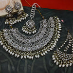 Exquisite Kundan Meena Bridal Necklace Set, Matching Earrings and Tikka, Traditional Indian Wedding Jewelry