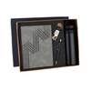 Polished Corporate Gift Set with A5 Journal Notebook, Premium Metal Pen, Bottle & Metal Keychain | 4-in-1 Customizable Gift Set for Executives, Travelers & Special Occasions (Dark Grey, 192 Pages)