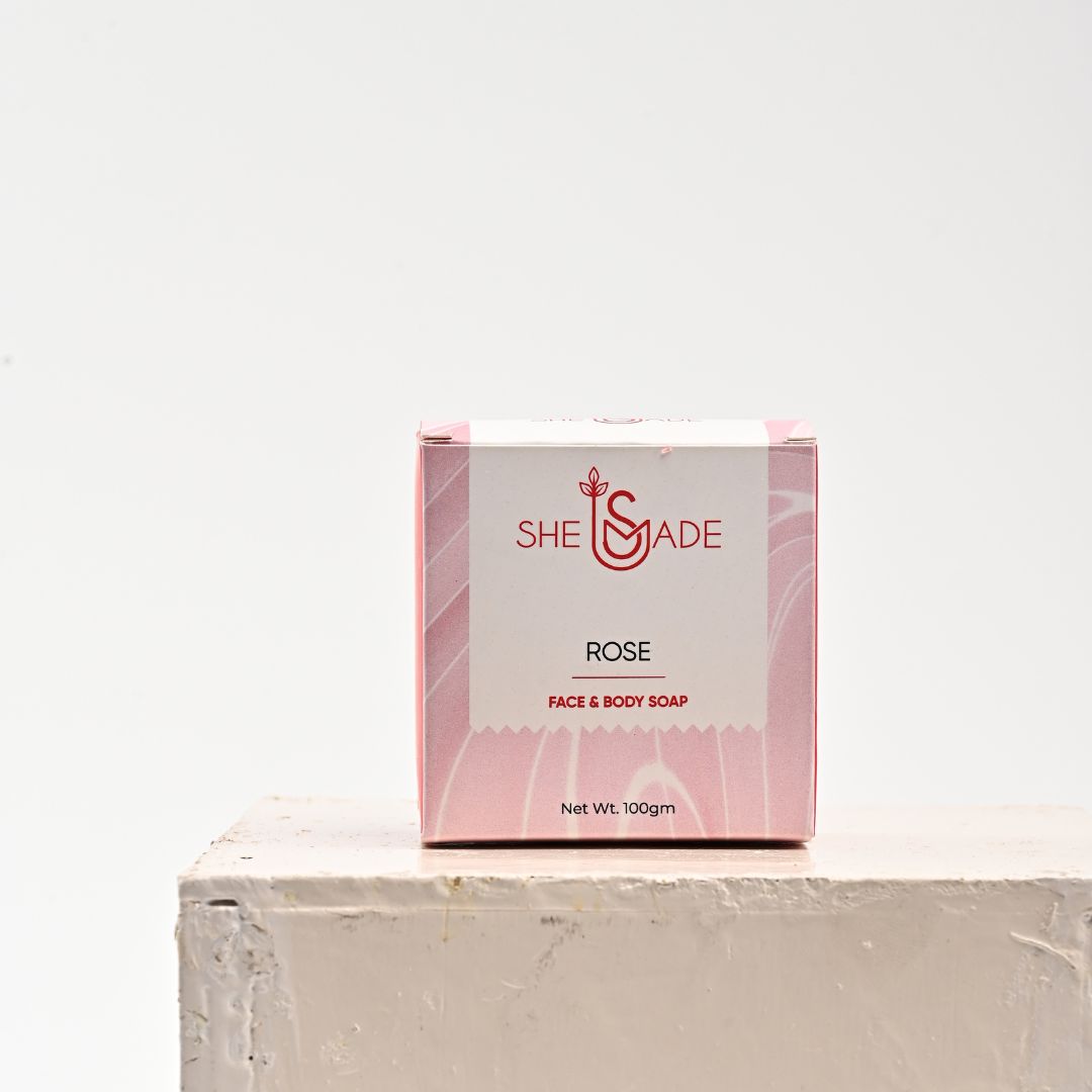 Rose Soap for Oil Control, Skin Rejuvenation, Antioxidant-Rich, Soothing & Hydrating, 100gm