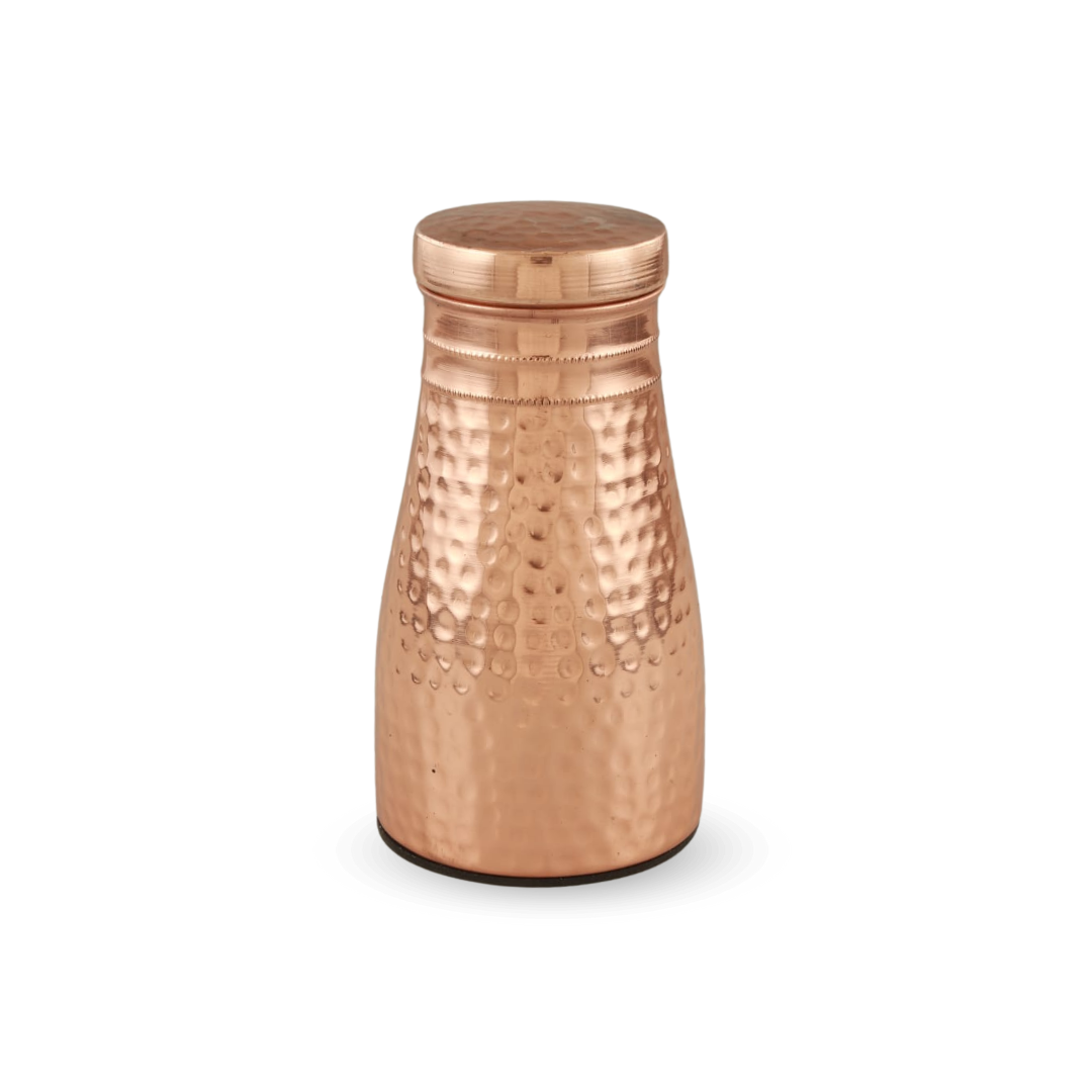 Hammered Finish Pure Copper Water Pot with Lid | 1L Water Pot for Kitchen & Living Room