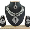 Crystal Flower Necklace Set, , Traditional Indian Wedding Jewelry (Set of 2)