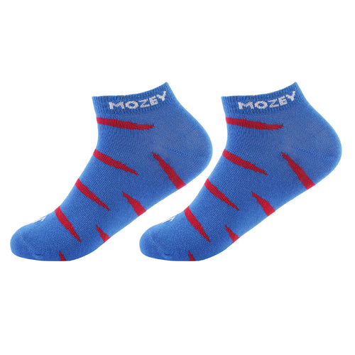 Ankle Multi-Color Unisex Socks, Premium Cotton Blend, Reinforced Heel & Toe, Lightweight & Breathable Design, Perfect For Everyday Comfort (Blue/Fuchsia)