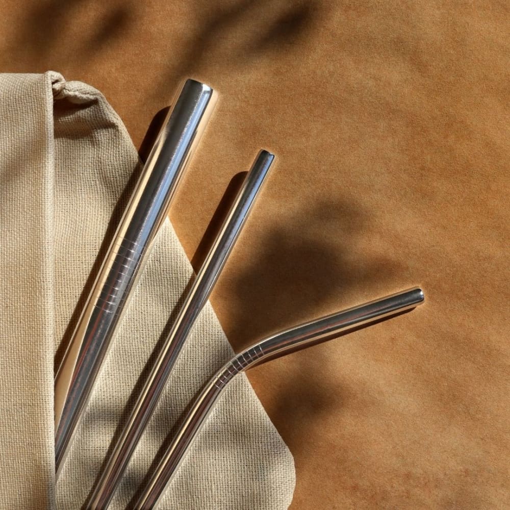 Stainless Steel Straws With Cleaner - Steel (1 ST+1 Bend)