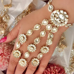 Dazzling Crystal Floral Hand Harness - Exquisite Bridal and Formal Jewelry, Traditional Indian Wedding Jewelry (Set of 1)