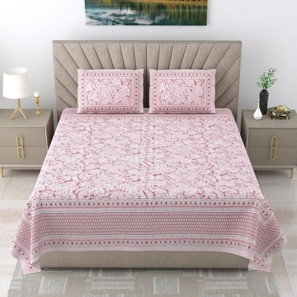 Elegance Pink Printed Pillowcases, Soft & Durable, Comfortable and Stylish, Cotton Pillow Covers for Everyday Use (90