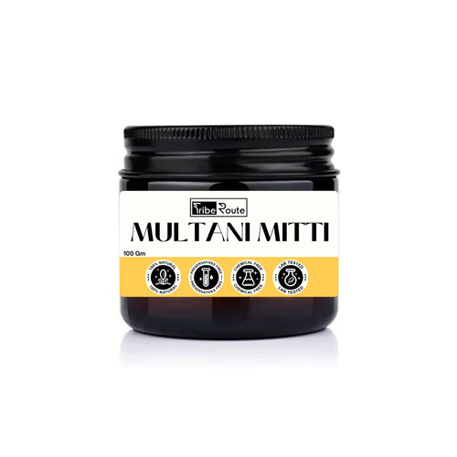 Multani Mitti Face Mask Powder, Natural Clay for Skin Detox, Acne Reduction and Oil Control, Cooling Mask for Sunburn and Glowing Skin, Suitable for All Skin Types (100gm)