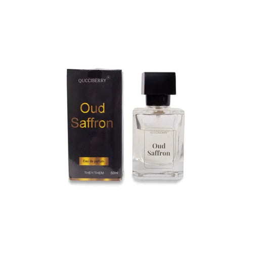 Oud Saffron Eau De Parfum, 50 ML â€“ Premium Luxury Fragrance, Long-Lasting, Amber Musky Woody Scent, Perfect for Day & Night, Unisex, Oud & Sandalwood Notes, Ideal for Special Occasions