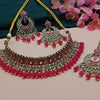 Luxurious Rani Kundan Choker Necklace Set, Earrings and Maang Tikka, Traditional Indian Wedding Jewelry (Set of 2)