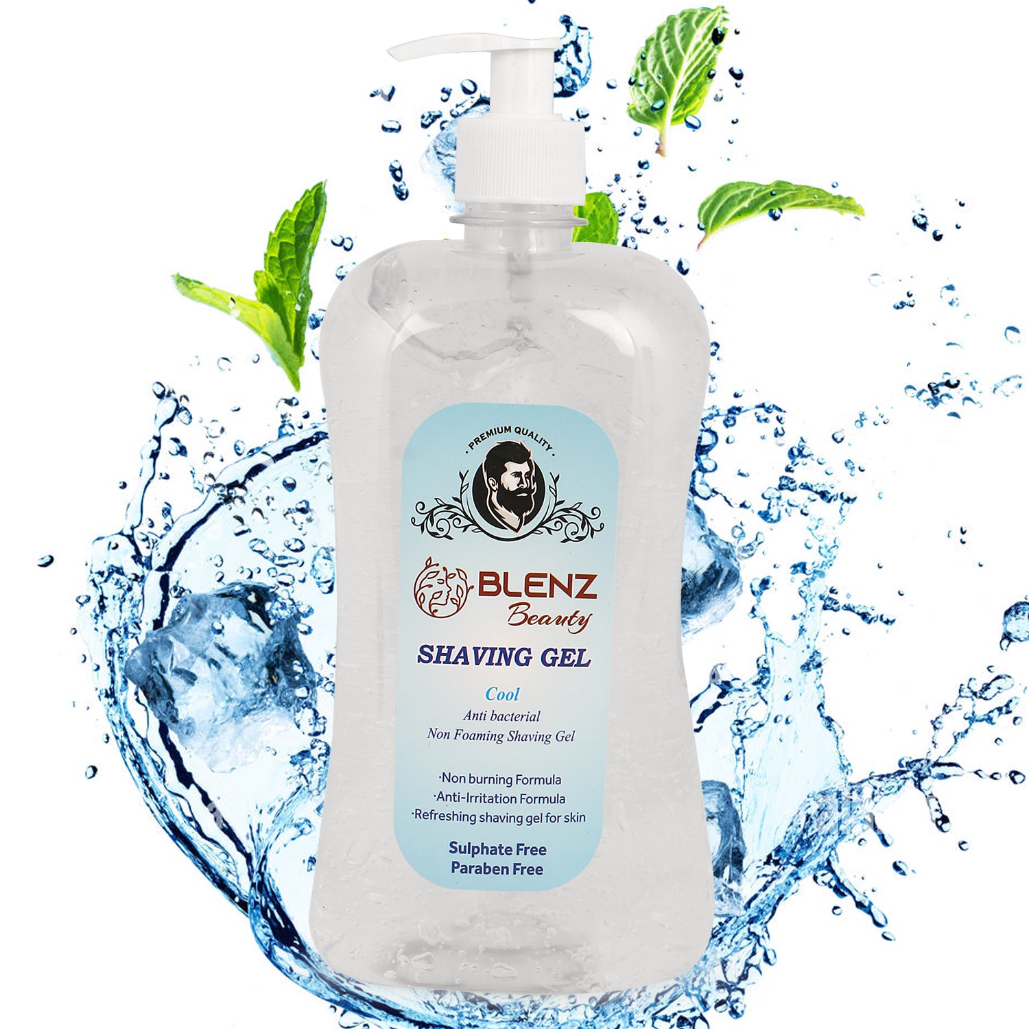 Refreshingly Smooth Shaving Gel for Men, Infused with Herbal Extracts, Ideal for All Skin Types (1L)