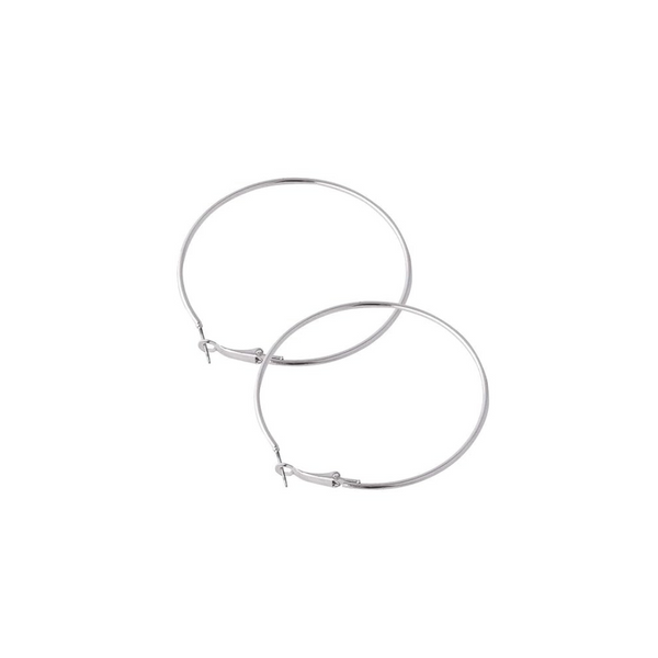 Sterling Silver Hoop Earrings Set | Thin Loop Earrings - Set of 3 (Small, Medium & Large)