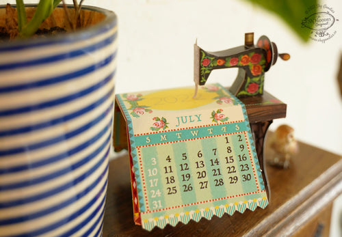 DIY Typewriter Calendar - COLORFUL, Fun and Functional Calendar, Ideal for Home Office, Vibrant Desk Accessory