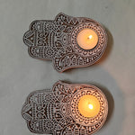 Hamsa hand tea light holder (set of 2)