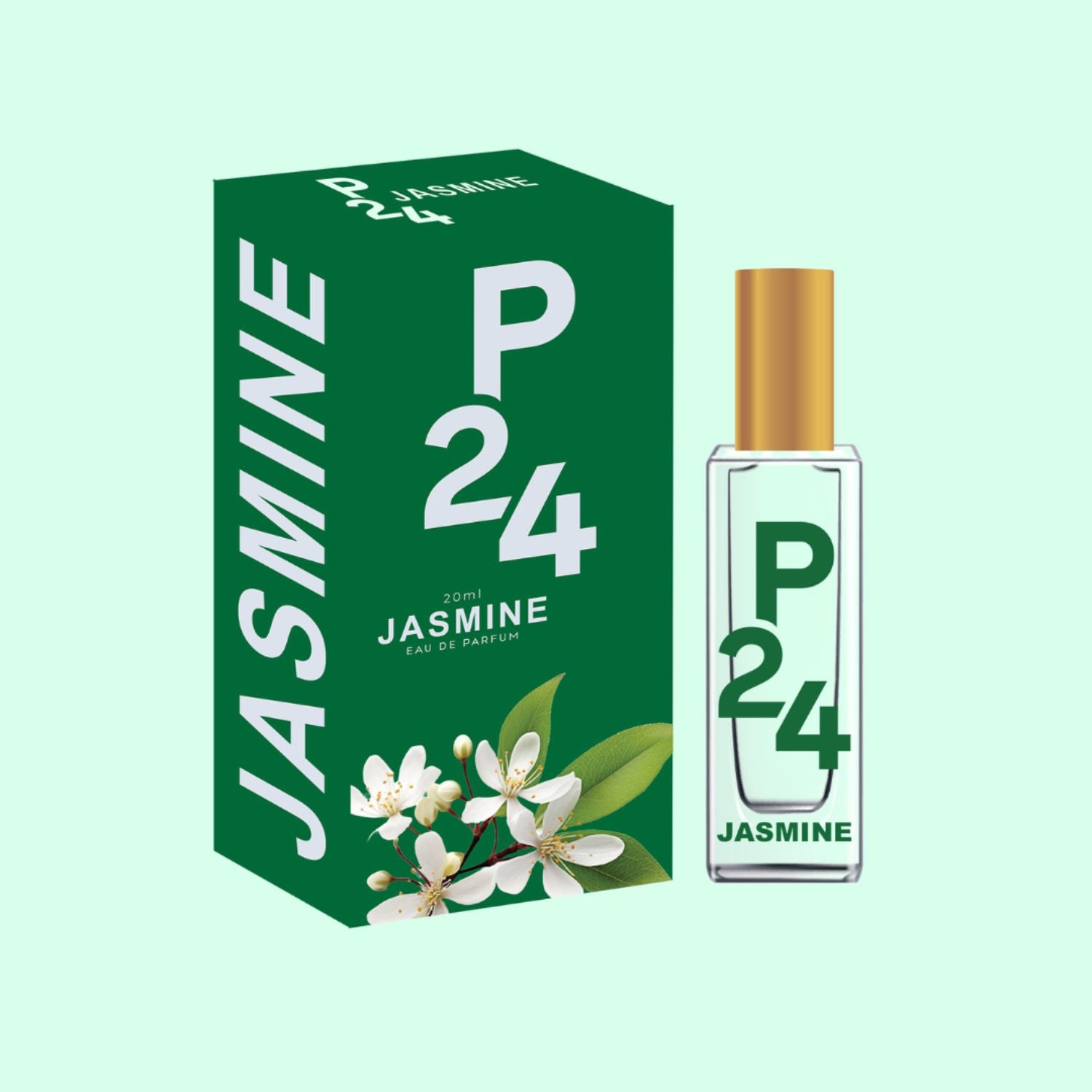 P24 Jasmine Perfume for Men and Women, Sweet and Floral Unisex Fragrance with Jasmine and White Florals, Elegant Eau de Parfum, Timeless Romantic Scent, Perfect Gift for Any Occasion (20ml)