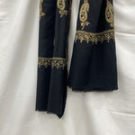 Black Pure Pashmina Stole with Hand Woven Kashmiri Embroidery, Soft and Warm Pashmina Wrap, Intricate Kashmiri Embroidery for a Sophisticated Winter Look (70 x 200 cm)