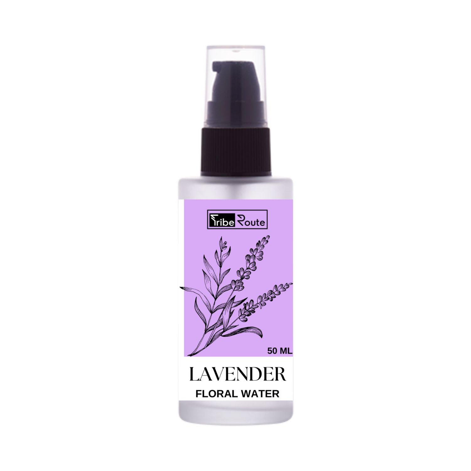 Floral Water Lavender, Pure Lavender Hydrosol Toner and Mist, Anti-Aging Face Spray for Acne, Wrinkles and Dandruff, Relaxing Aromatherapy for Stress Relief (50ml)