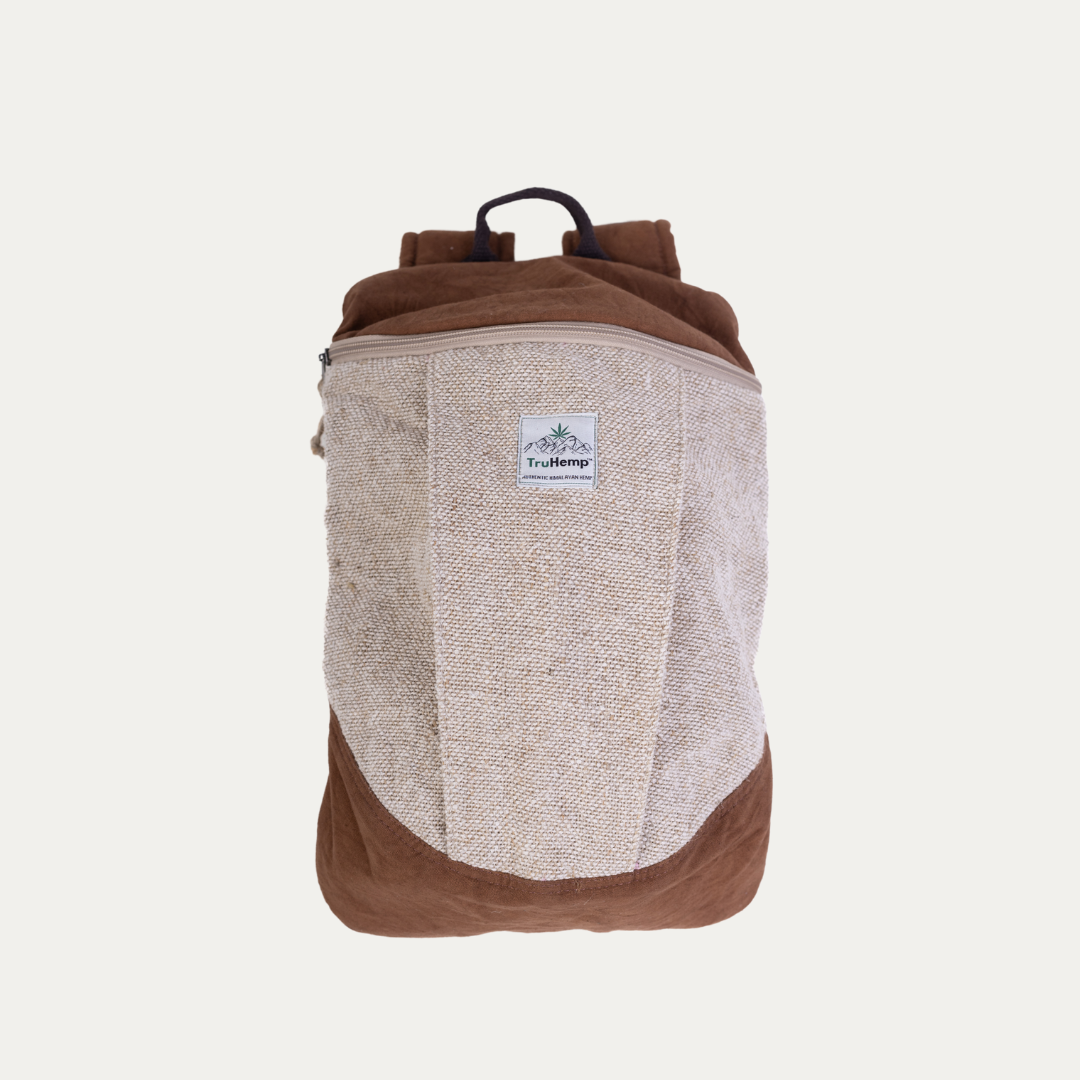 Traveller Hemp Backpack with Six Compartments | Durable Backpack with Cotton Lining and Secure Closures | 17L capacity