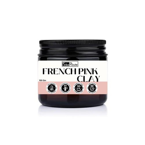 French Pink Clay Powder, Natural Face Mask for Acne, Anti-Aging, and Skin Detox, Brightening and Exfoliating Clay for Glowing Skin and Reduced Pores, Suitable for All Skin Types (100gm)