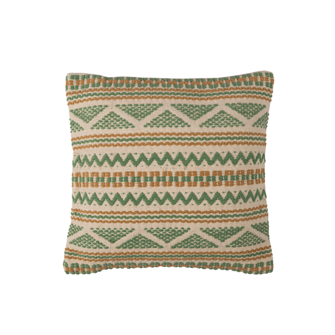 Spring Fling Cotton Cushion Cover with Zipper Closure | 18X18 inch Soft Cushion Cover for Sofa or Bed