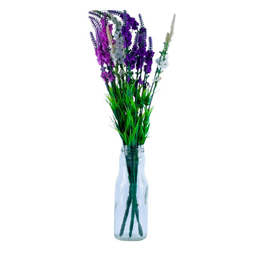 Qucciberry Artificial Spring Advent Lavender Flowers - Purple, White & Violet, Decorative Piece for Weddings, Table & Home DÃ©cor, Stylish & Long-Lasting, Unisex