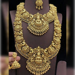 Elegant South Indian Bridal Jewelry Set, Layered Necklace and Traditional Accessories, Indian Wedding Jewelry (Set of 2)