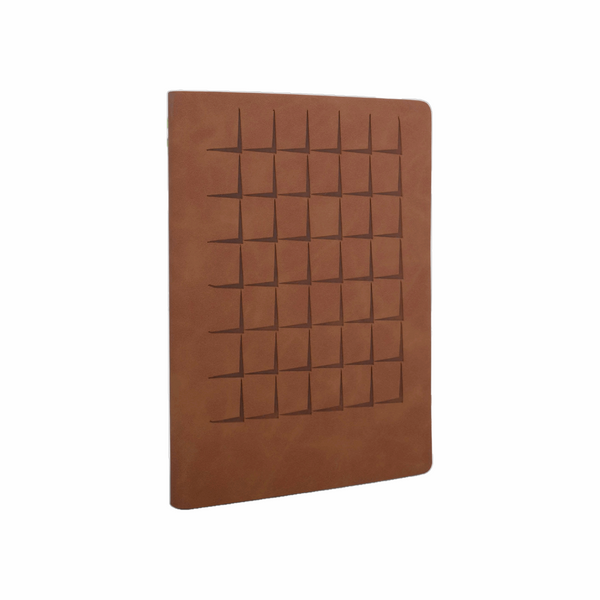 Checker Soft A5 Journal Notebook | Customizable Gift for Executives, Travelers & Special Occasions (Brown, 192 Pages)