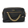 Blanka Cross-Body Leather Bag, Premium Black Leather, Stylish and Functional, Ideal for Casual and Formal Settings (Black)