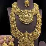 Elegant South Indian Bridal Jewelry Set, Layered Necklace and Traditional Accessories, Traditional Indian Wedding Jewelry (Set of 2)