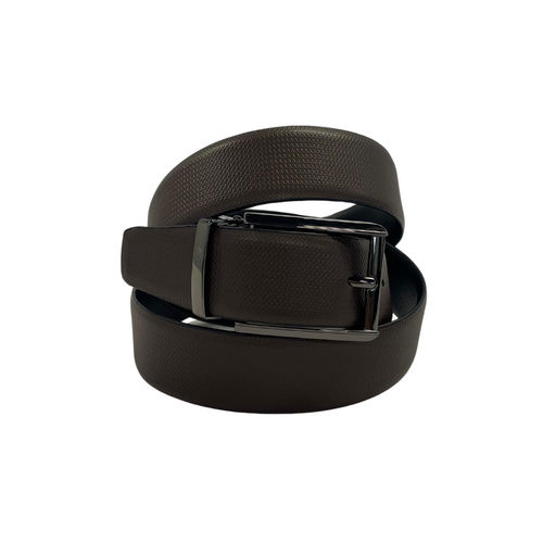 Ceinture réversible en cuir pleine fleur pour homme avec boucle à ardillon