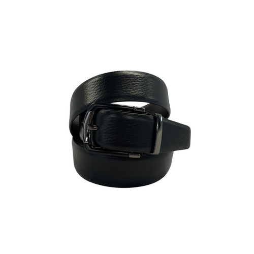 Ceinture réversible deux en un en cuir noir et marron pour homme