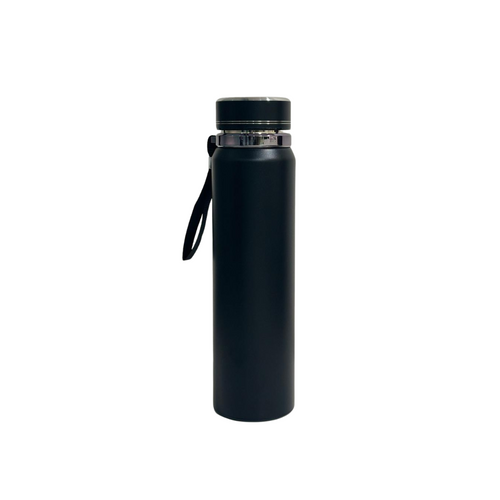 SuperGeneriX 1000 ml Stainless Steel Water Bottle, Hot and Cold Bottle, 1L Drinking Bottle for Office, Gym & Travel, Leakproof & Rust Free Steel Bottle for Everyday Use (1L, Black)