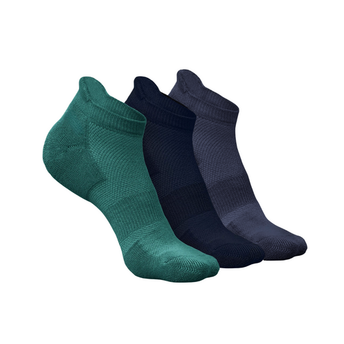 SuperGeneriX Bamboo Socks for Men (Pack of 3) | Ankle Length | Odor-Free Bamboo Socks | Soft Bamboo Socks | Cushioned Bamboo Socks | Breathable Socks | Durable Bamboo Socks | Green, Blue, Navy blue