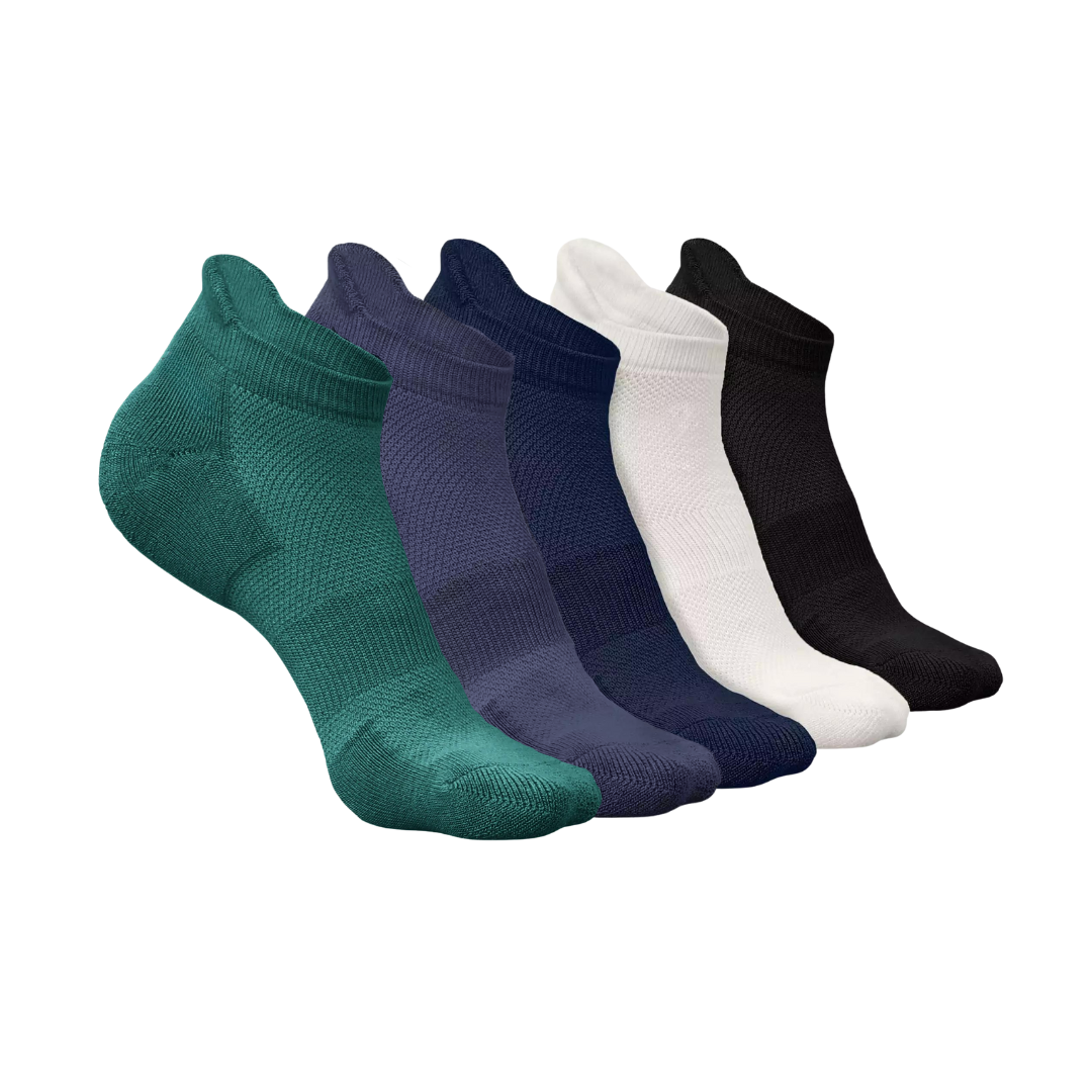 SuperGeneriX Bamboo Socks for Men | Odor-Free Bamboo Socks | Soft Bamboo Socks | Cushioned Bamboo Socks | Breathable Socks | Durable Bamboo Socks (5, Green + Blue + Black + White + Navy Blue)