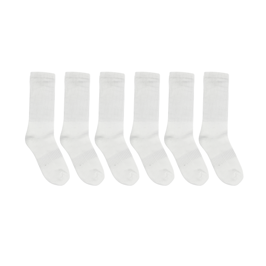 Athletic Crew Socks for Men | Running Crew Length Socks - Pack of 6