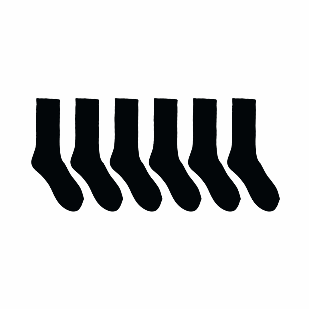 Athletic Crew Socks for Men | Running Crew Length Socks - Pack of 6