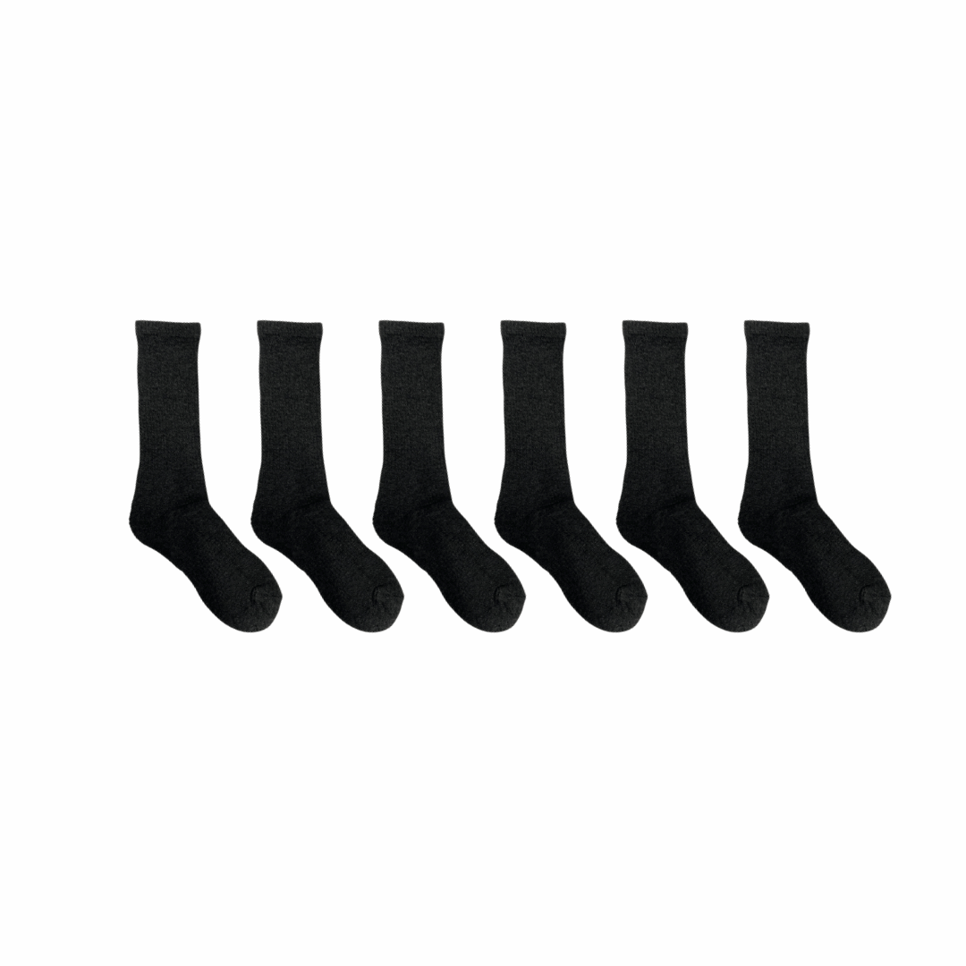 Athletic Crew Socks for Men | Running Crew Length Socks - Pack of 6