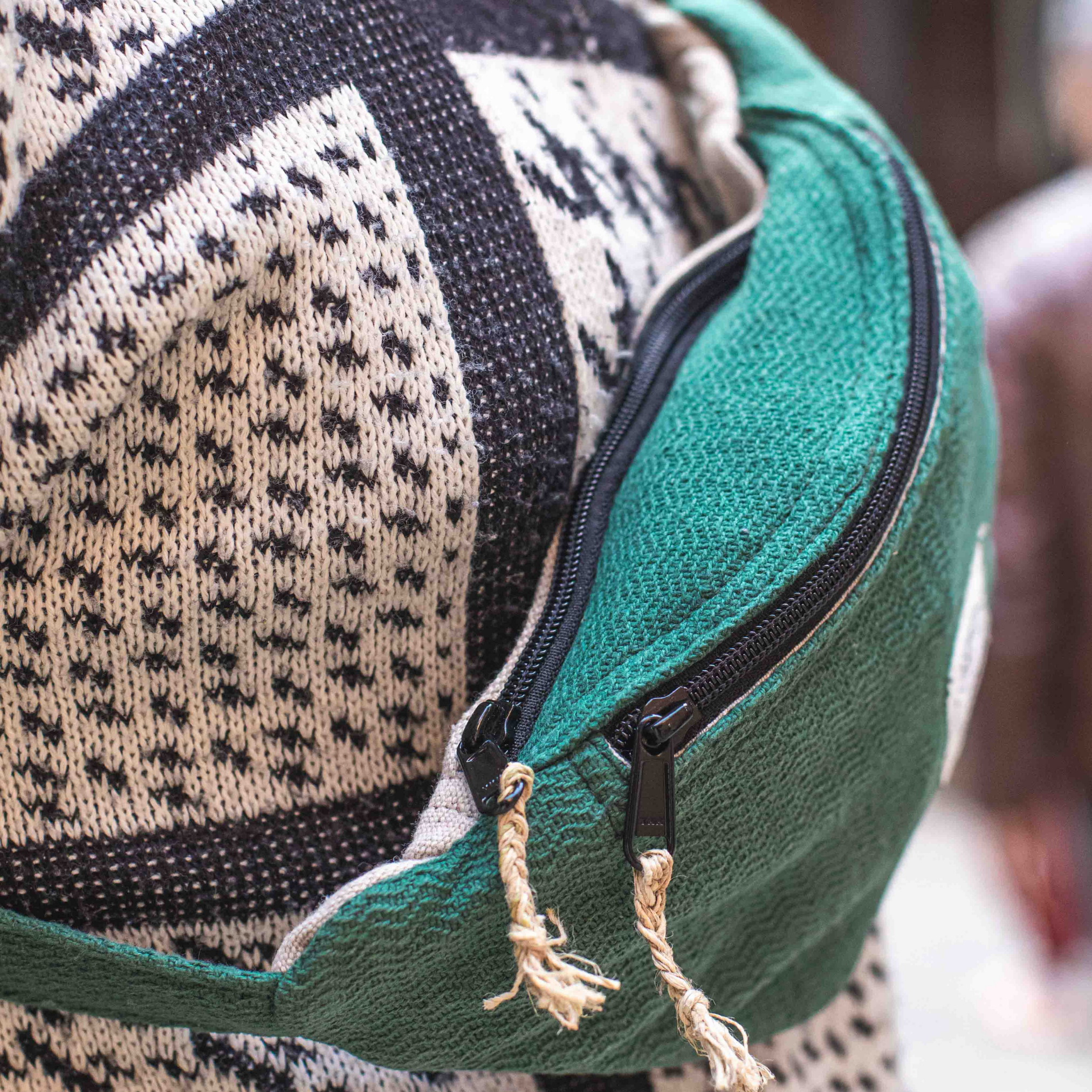 Gürteltasche aus reinem Hanf mit verstellbarem Riemen