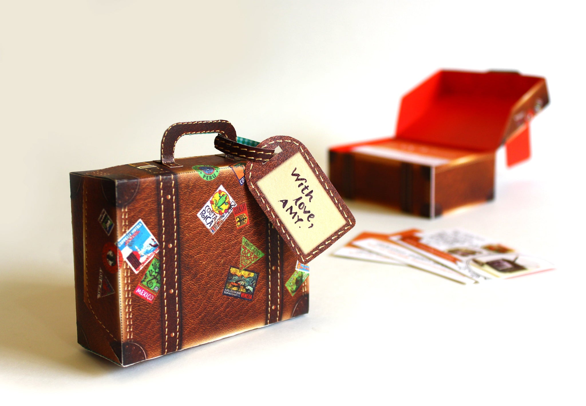 DIY Mini Suitcase : Brown Leather Design, Fun Craft Kit, Ideal for Home DÃ©cor, Creative DIY Project